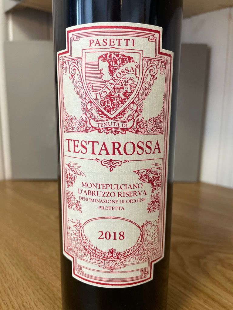 2018 Pasetti Montepulciano D Abruzzo Testarossa Italy Abruzzi