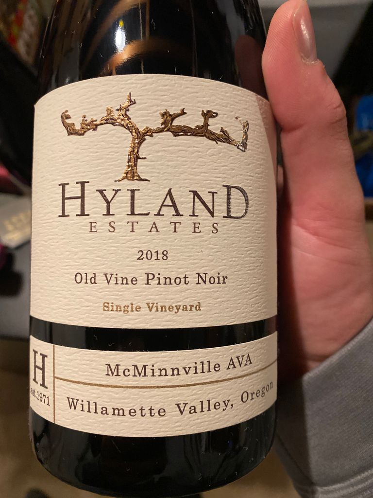 2018 Hyland Estates Pinot Noir Single Vineyard Old Vine USA Oregon