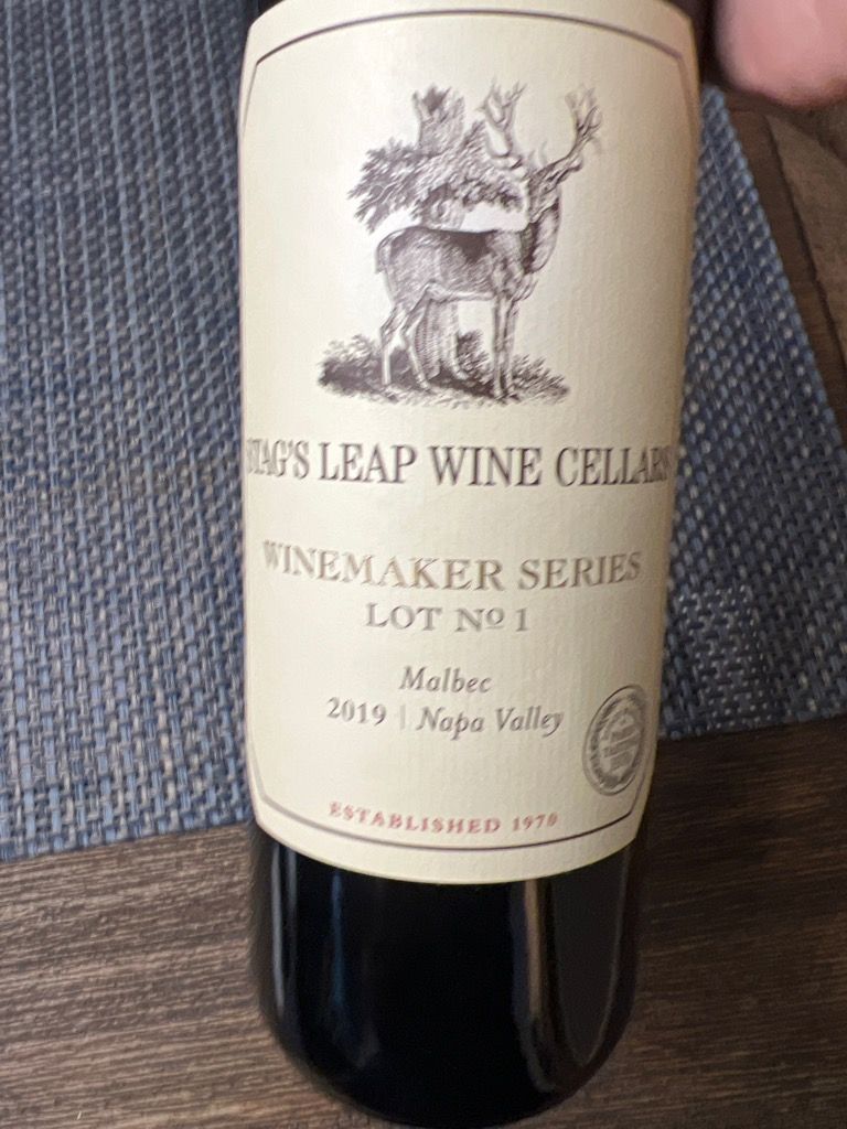 2019 Stag S Leap Wine Cellars Malbec Winemaker Series Lot 1 USA