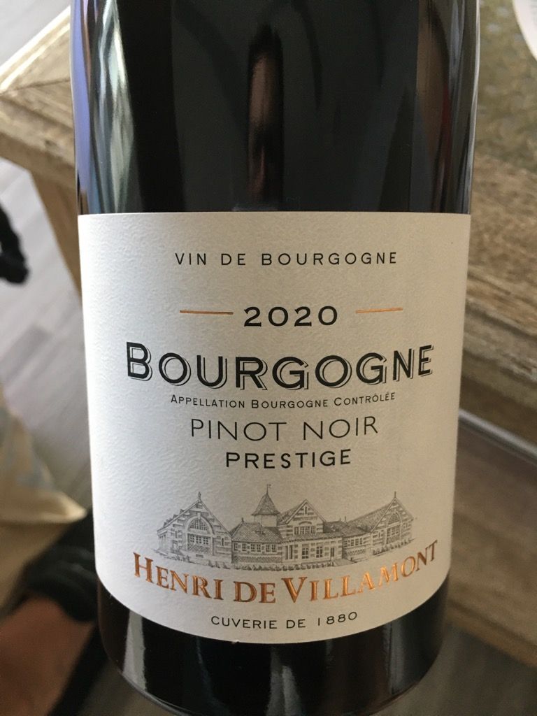 Henri De Villamont Pinot Noir Bourgogne Prestige France Burgundy