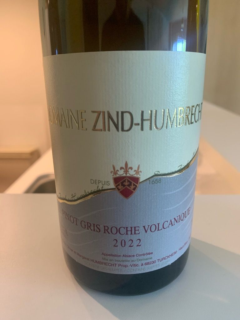 Zind Humbrecht Pinot Gris Roche Calcaire France Alsace