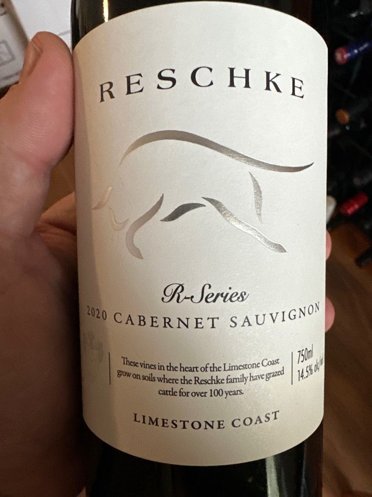 2020 Reschke Cabernet Sauvignon R Series Australia South Australia