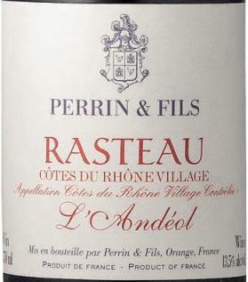 2009 Famille Perrin Perrin Fils Rasteau L Andéol France Rhône