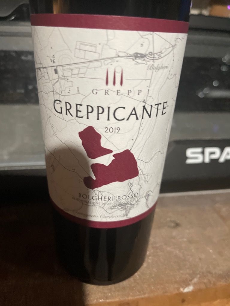 2019 Azienda I Greppi Bolgheri Greppicante Italy Tuscany Bolgheri