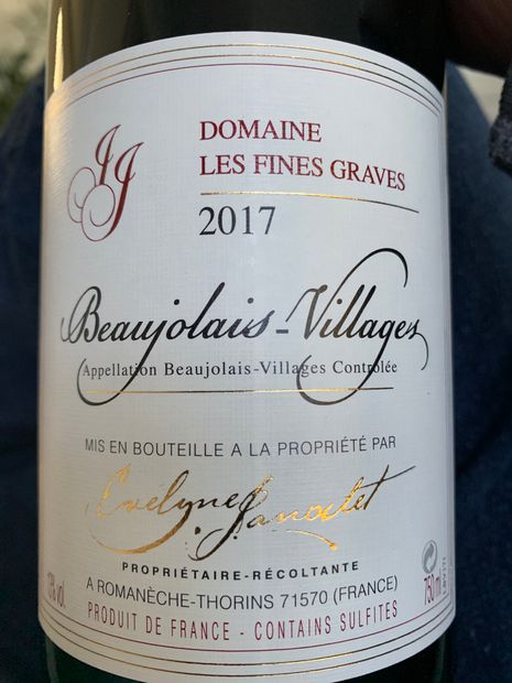 2018 Jacky Janodet Beaujolais Villages Domaine Les Fines Graves France