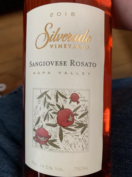 2018 Silverado Vineyards Sangiovese Rosato USA California Napa