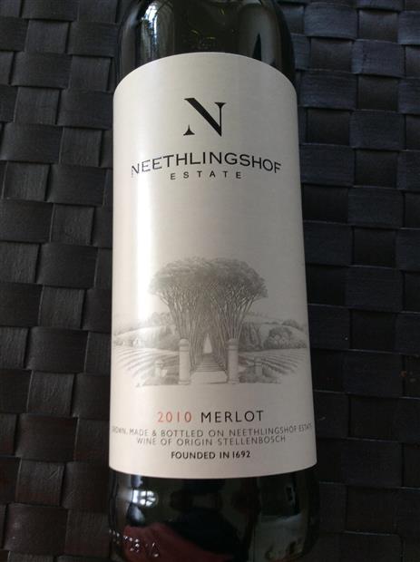 Neethlingshof Estate Merlot South Africa Coastal Region