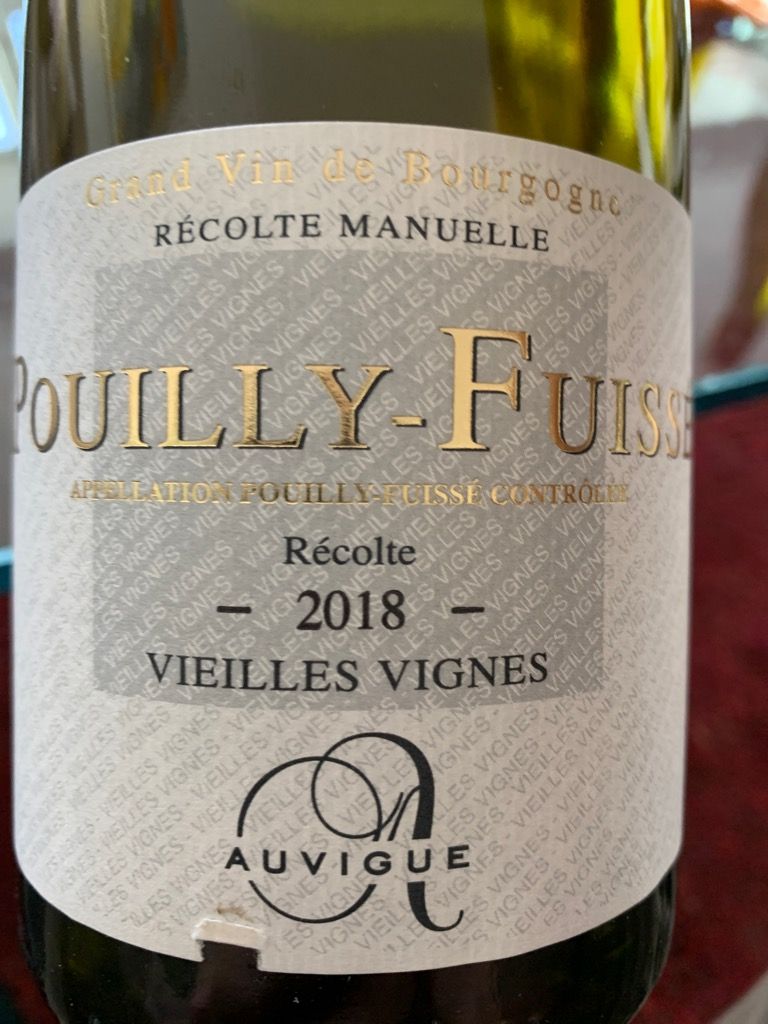 Vins Auvigue Pouilly Fuiss Vieilles Vignes France Burgundy