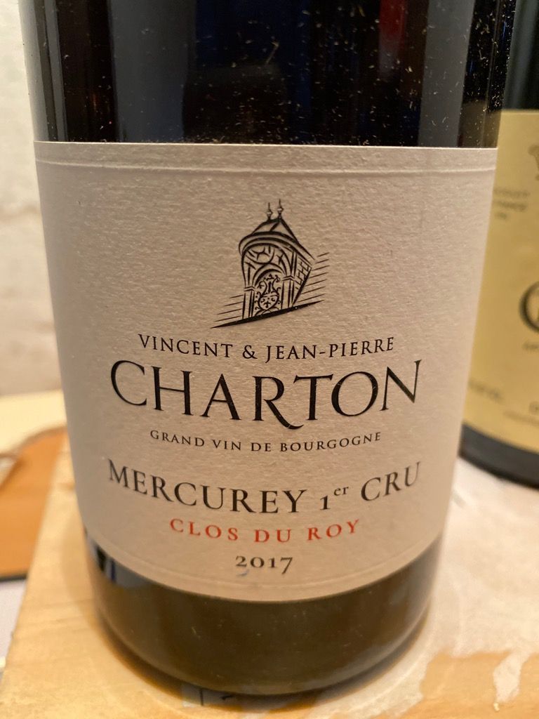 2015 Domaine Vincent Jean Pierre Charton Mercurey 1er Cru Clos Du Roy