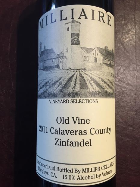 Milliaire Cellars Old Vine Zinfandel Usa California Sierra