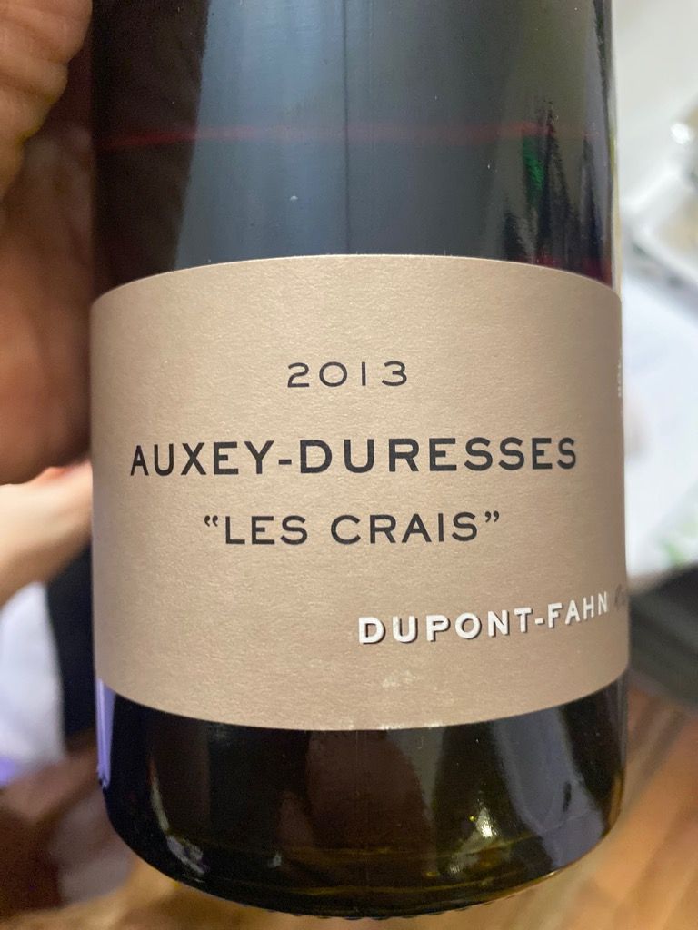 Domaine Dupont Fahn Auxey Duresses Les Crais Rouge France