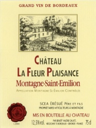 2017 Château La Fleur Plaisance Montagne St Émilion France Bordeaux