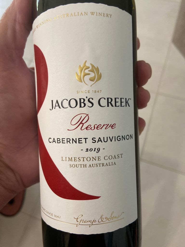 Jacob S Creek Cabernet Sauvignon Reserve Coonawarra Australia