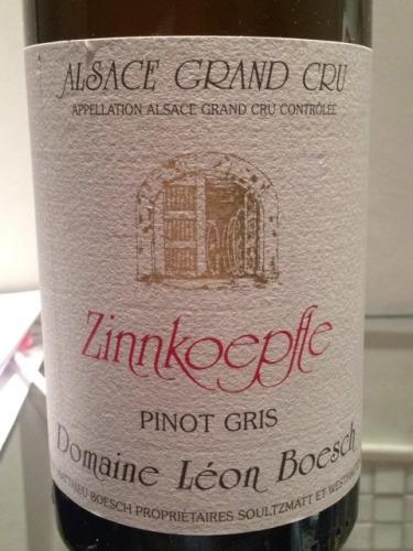 2010 Domaine Léon Boesch Pinot Gris Zinnkoepflé France Alsace Alsace