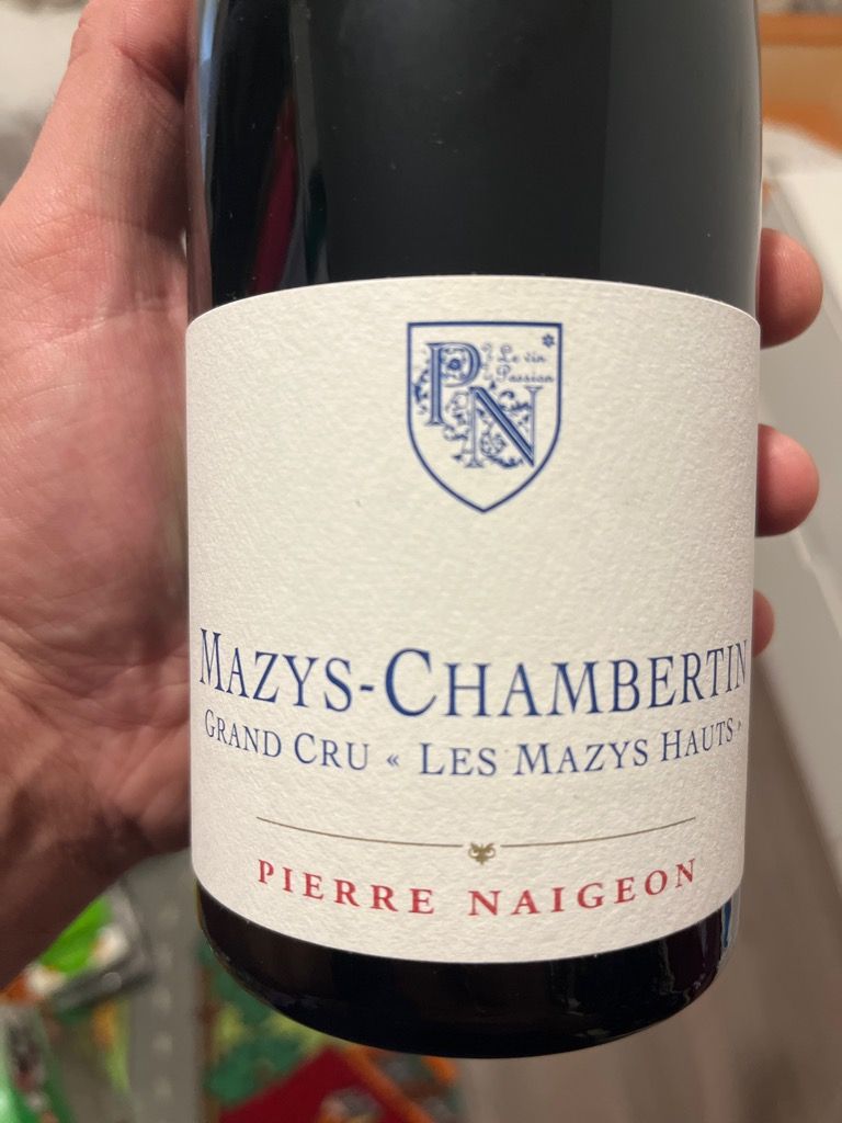 Domaine Pierre Naigeon Mazis Chambertin Les Mazys Hauts France