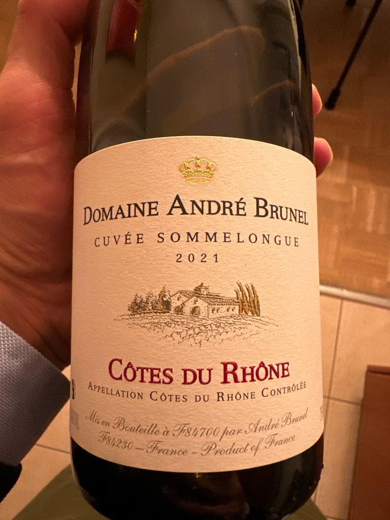 Domaine Andr Brunel C Tes Du Rh Ne Cuv E Sommelongue France