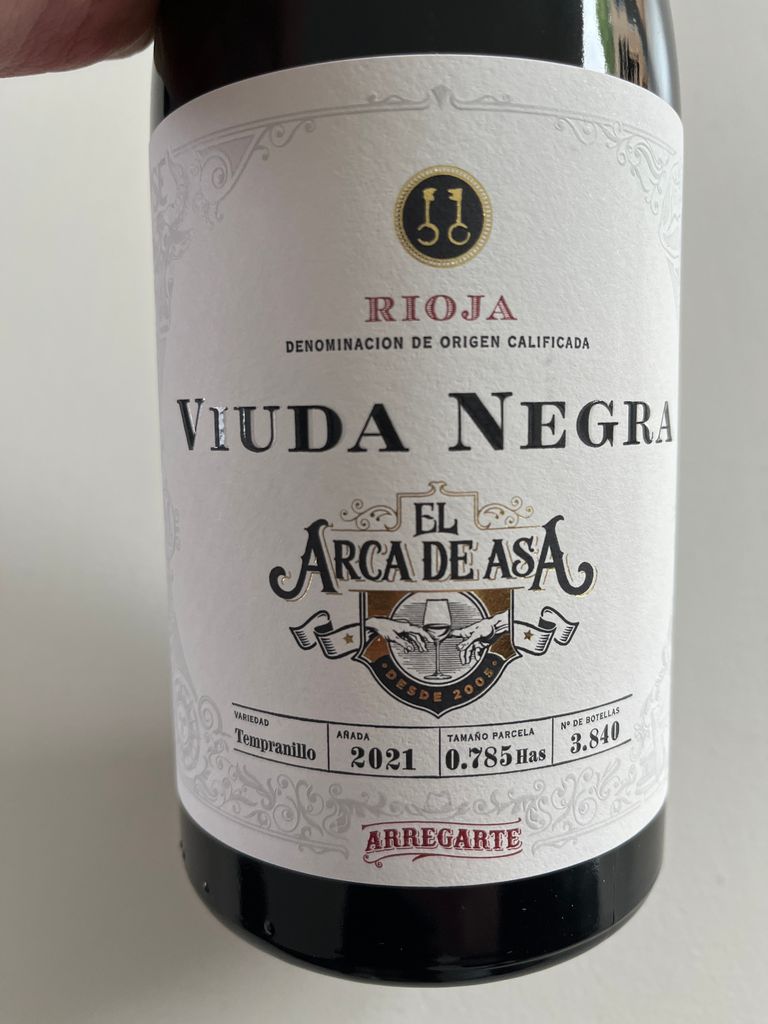 2020 Bodegas Javier San Pedro Ortega Rioja Viuda Negra El Arca De Asa