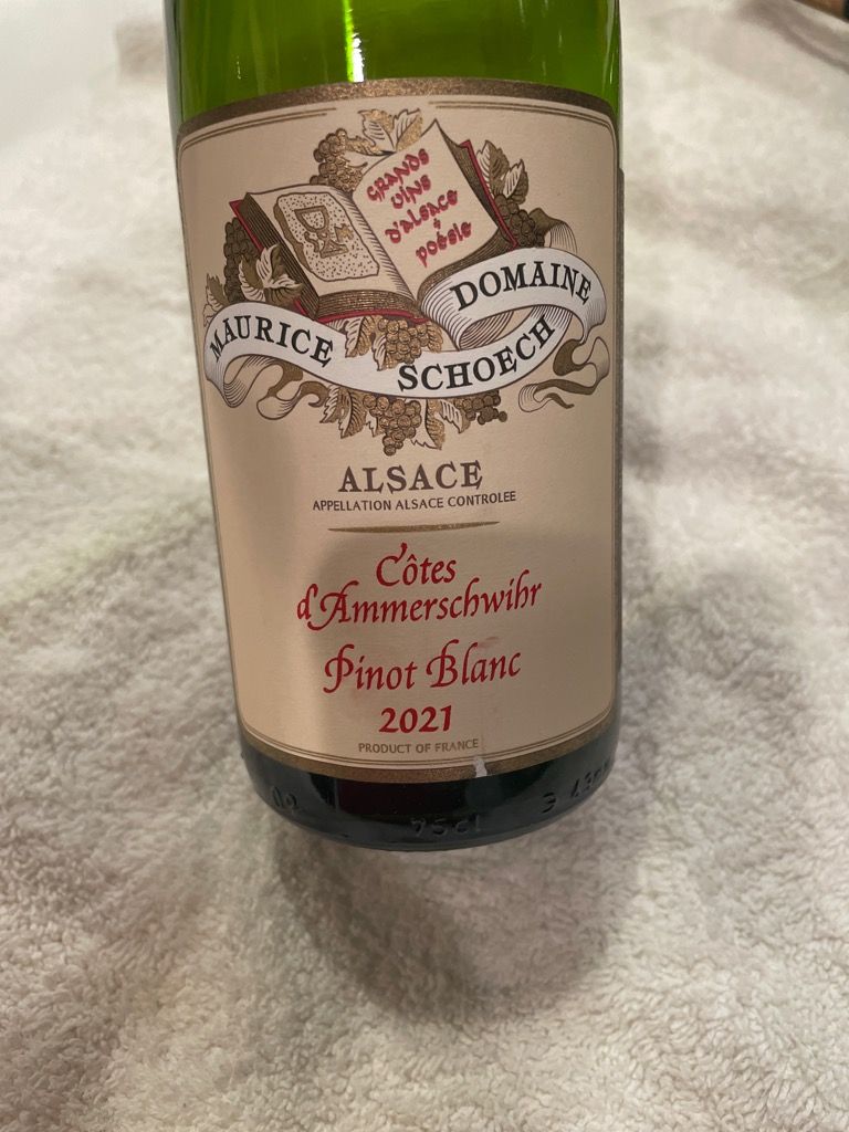 2009 Domaine Maurice Schoech Pinot Blanc France Alsace CellarTracker