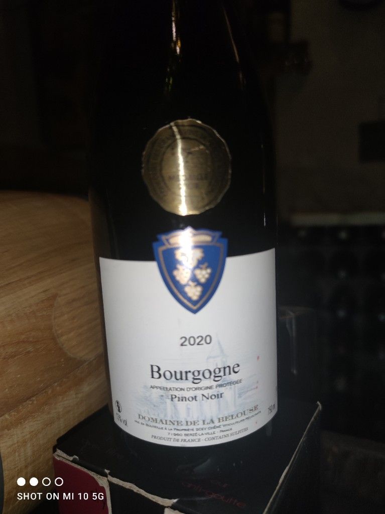 Domaine De La Belouse Pinot Noir Bourgogne France Burgundy