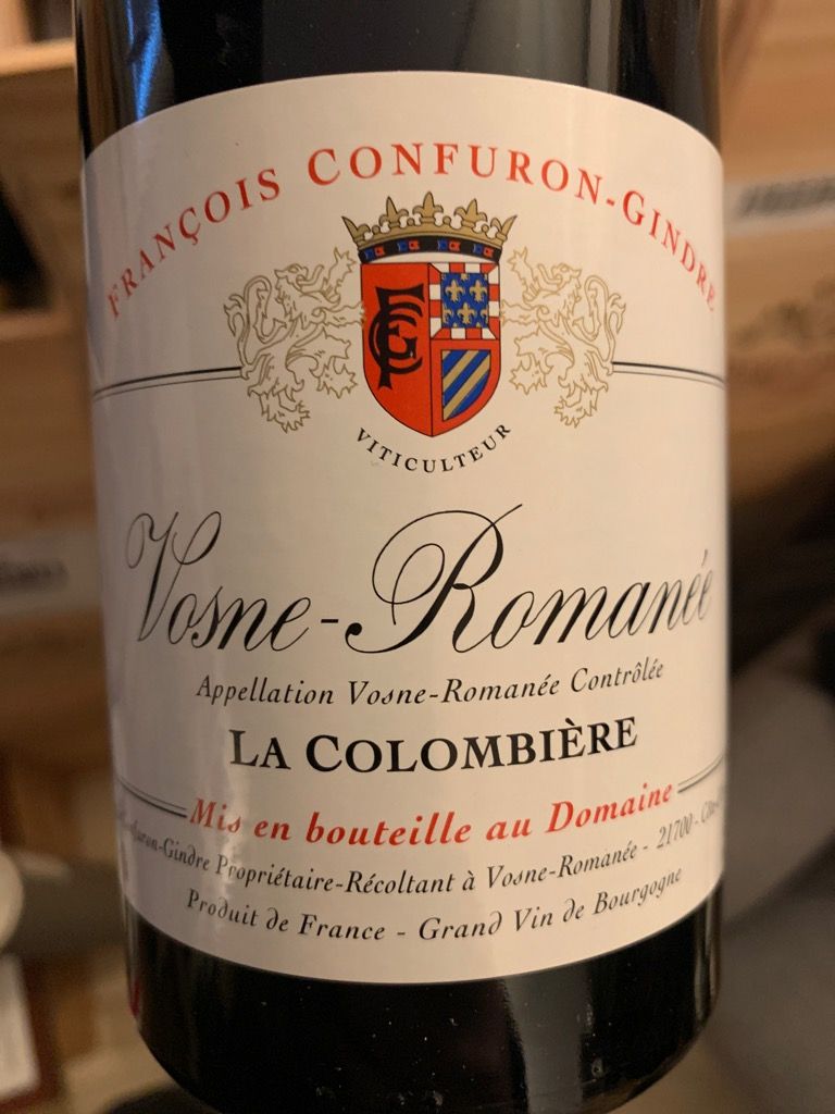 2021 Francois Confuron Gindre Vosne Romanée La Colombiere France