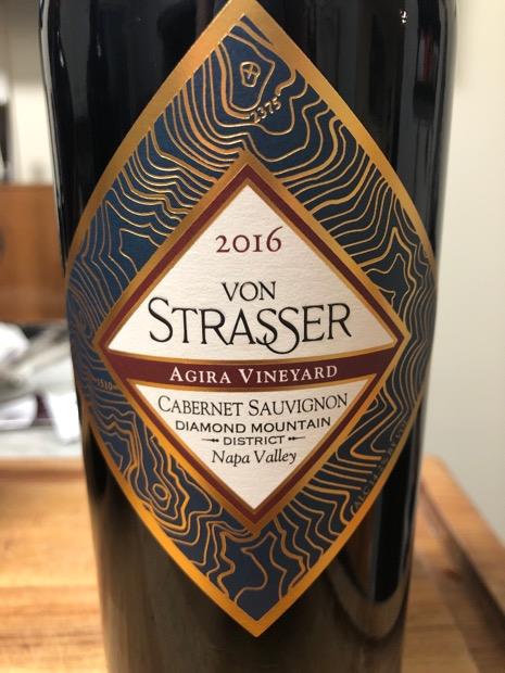 2016 Von Strasser Cabernet Sauvignon Agira Vineyard USA California