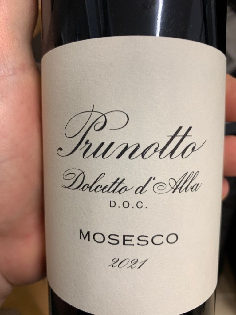 Prunotto Dolcetto D Alba Mosesco Italy Piedmont Alba Dolcetto