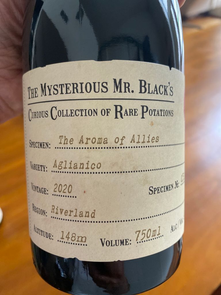 2020 The Mysterious Mr Black S Curious Collection Of Ra Aglianico The