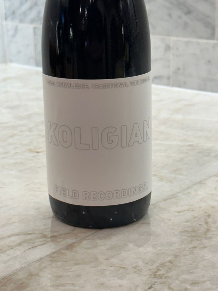 Field Recordings Wine Koligian Vineyard Red Koligian Usa