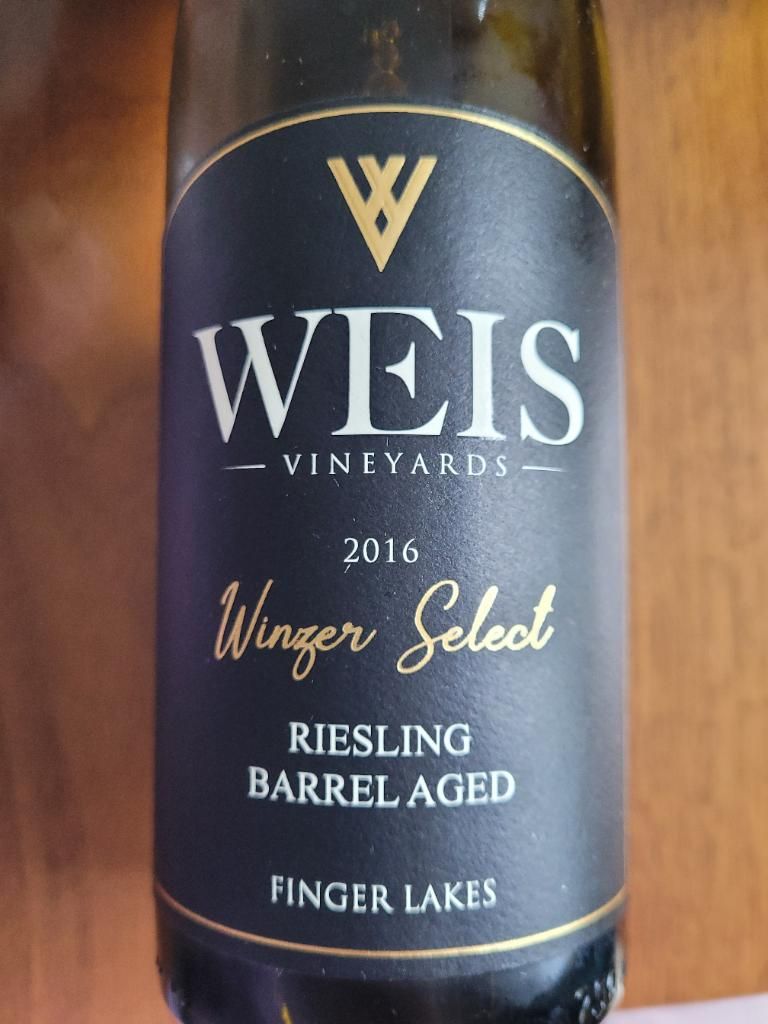 2016 Weis Vineyards Riesling Winzer Select Barrel Aged USA New York