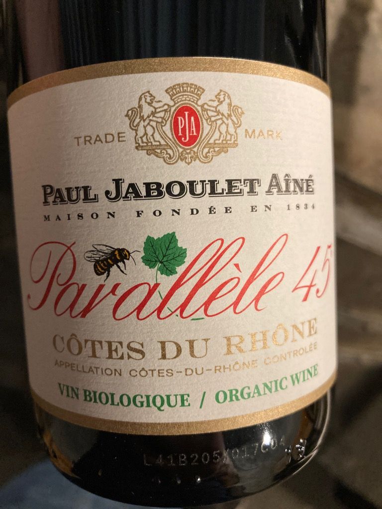 2020 Paul Jaboulet Aîné Côtes du Rhône Parallèle 45 France Rhône