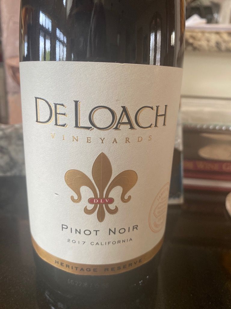 2017 De Loach Pinot Noir Heritage Reserve USA California CellarTracker