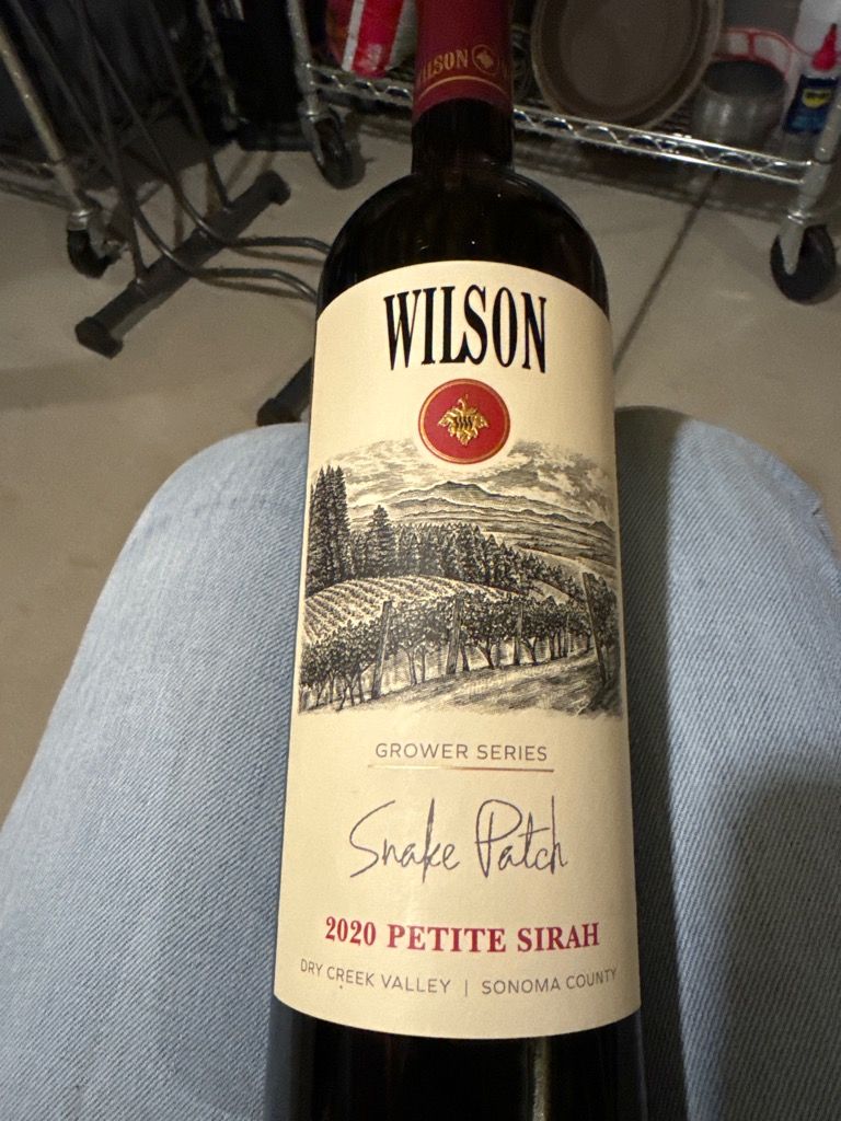 2020 Wilson Winery Petite Sirah Growers Series Reserve Snake Patch USA