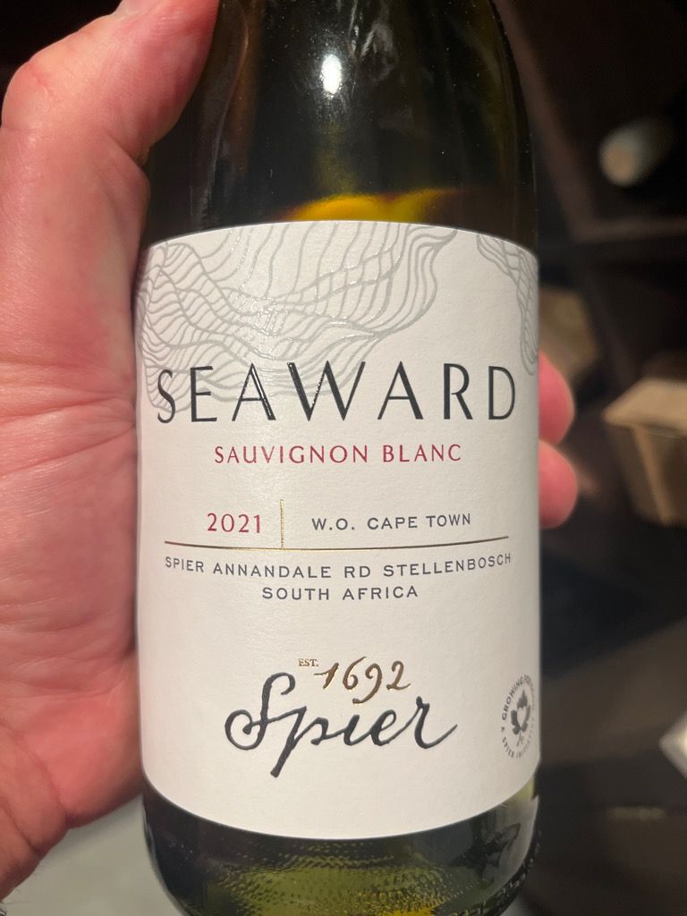 2022 Spier Sauvignon Blanc Seaward South Africa Coastal Region Cape