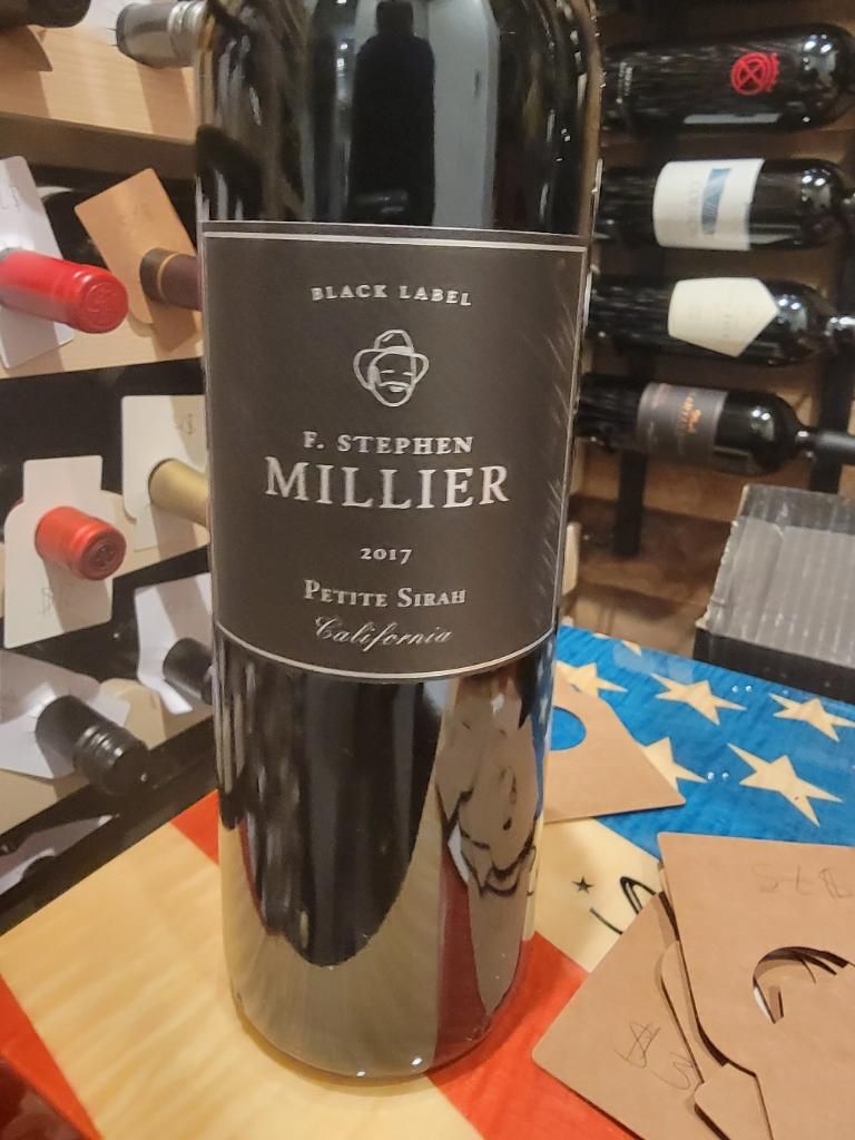 F Stephen Millier Petite Sirah Black Label Usa California