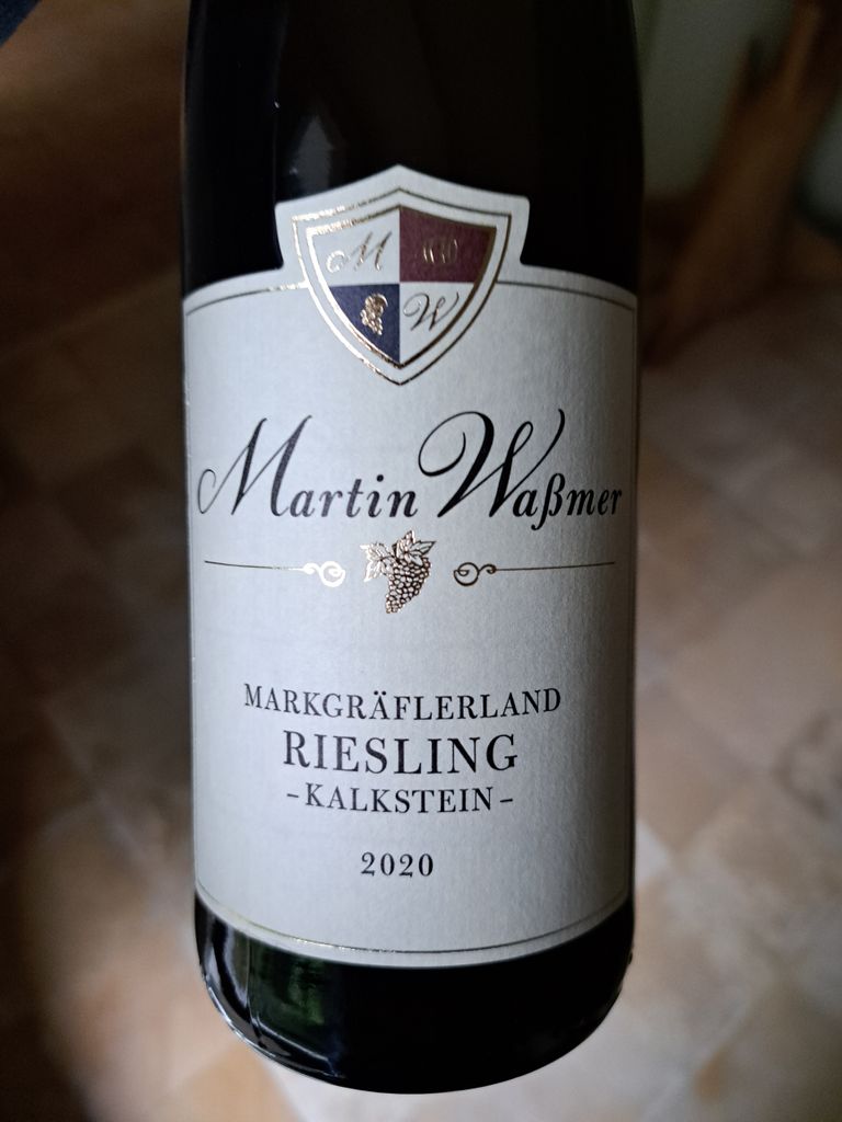 2020 Martin Waßmer Markgräflerland Riesling Kabinett trocken Kalkstein