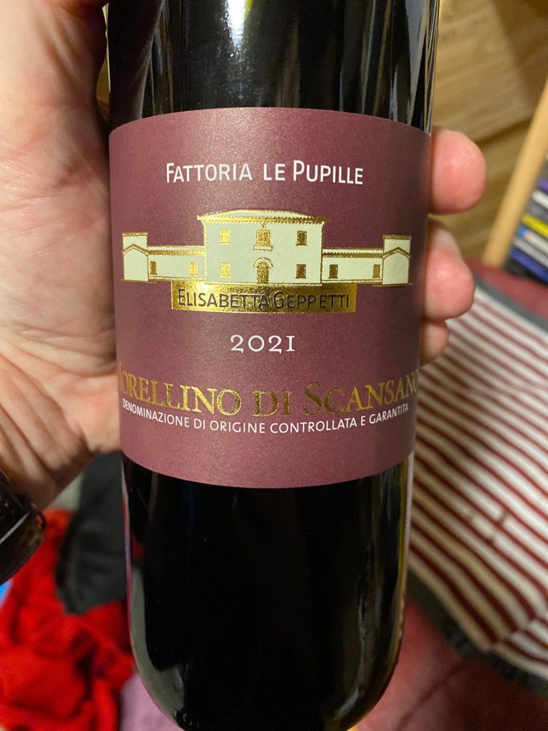 2021 Fattoria Le Pupille Elisabetta Geppetti Morellino Di Scansano