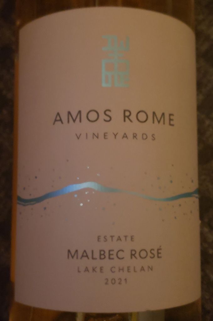 2021 Amos Rome Vineyards Malbec Rosé USA Washington Columbia Valley