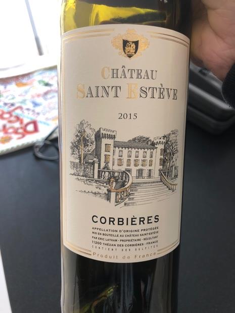 2015 Château Saint Estève Corbières France Languedoc Roussillon