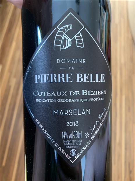 2018 Domaine De Pierre Belle Coteaux Du Languedoc Coteaux De Beziers