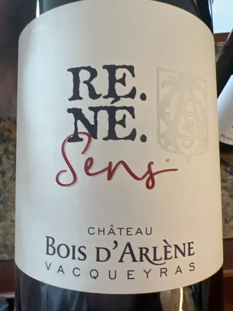 2021 Château Bois d Arlène Vacqueyras Re Ne Sens France Rhône