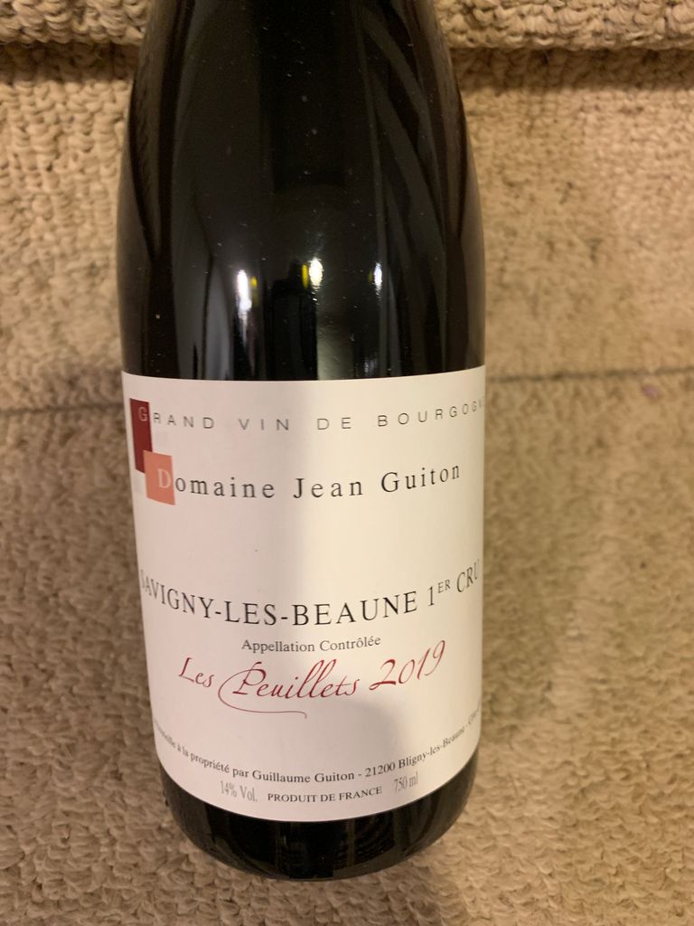 2019 Domaine Jean Guiton Savigny lès Beaune 1er Cru Les Peuillets