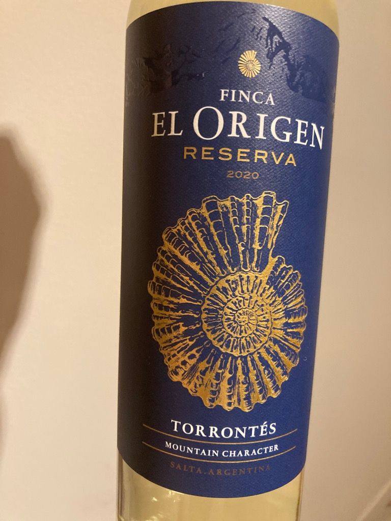 2021 Finca El Origen Torrontés Reserva Argentina Valles Calchaquíes