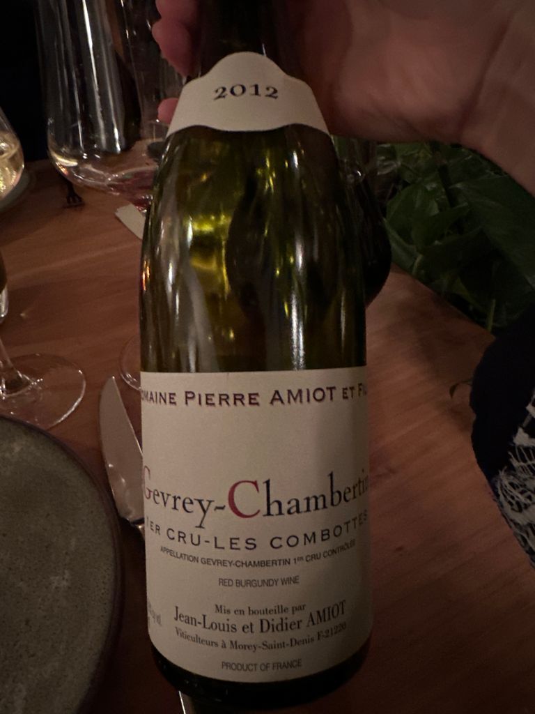 2012 Domaine Amiot Et Fils Gevrey Chambertin 1er Cru Les Combottes