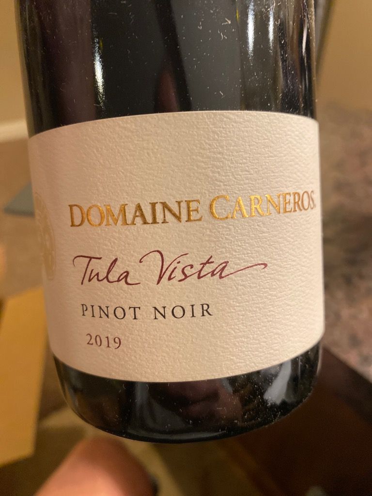 2019 Domaine Carneros Pinot Noir Estate Tula Vista Estate Single