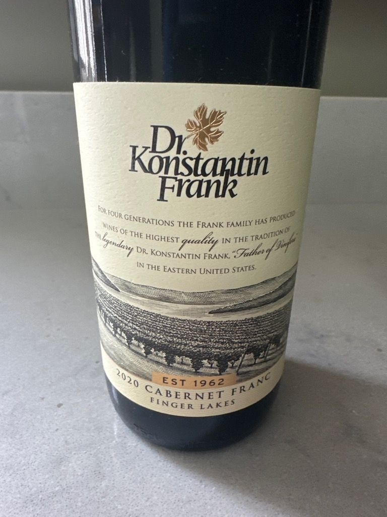 Dr Konstantin Frank Cabernet Franc Usa New York Finger Lakes