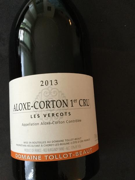 2012 Domaine Tollot Beaut Aloxe Corton 1er Cru Les Vercots France