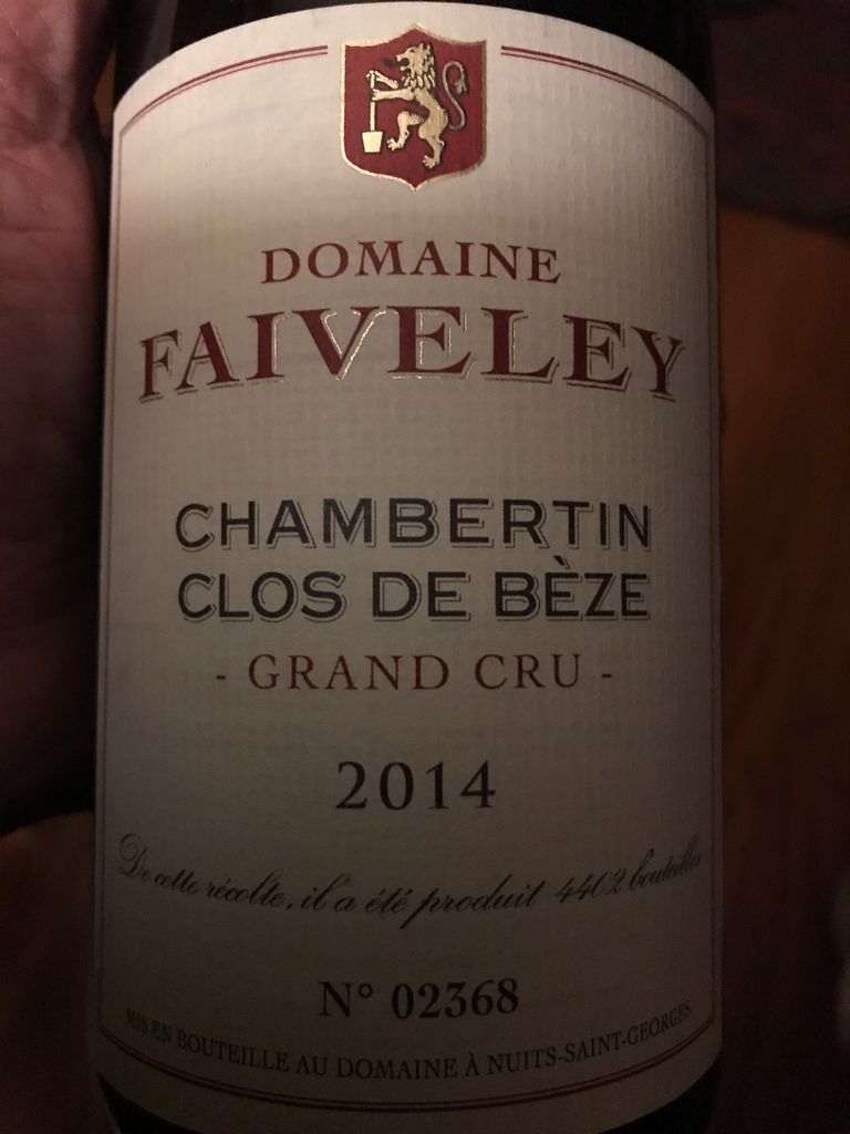 2014 Faiveley Chambertin Clos de Bèze France Burgundy Côte de Nuits