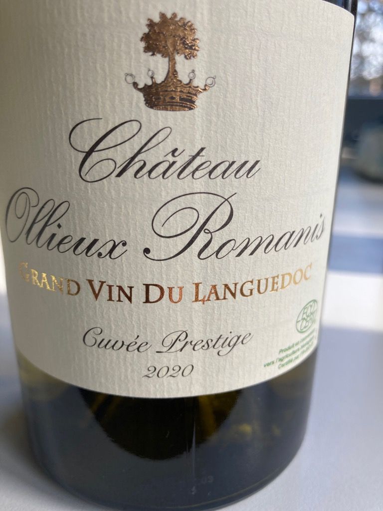 2020 Château Ollieux Romanis Corbières Blanc Cuvée Prestige France