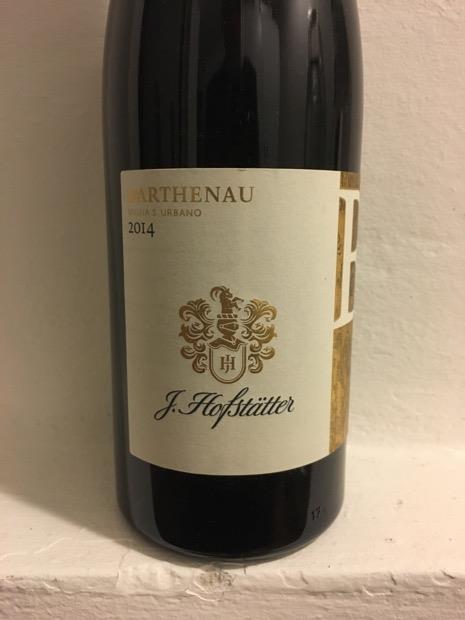 2014 J Hofstätter Pinot Nero Barthenau Vigna S Urbano Italy