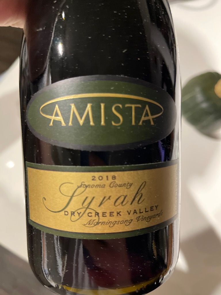 Amista Vineyards Syrah Morningsong Vineyards Usa California